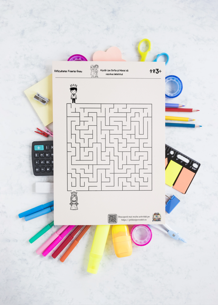 Fișe de lucru cu labirinturi - PDF - Fișa 6