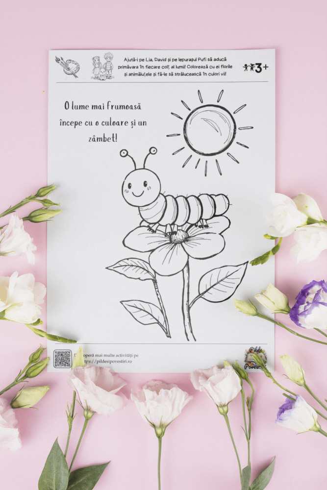 Fișe de colorat de primavara - Fișa 5