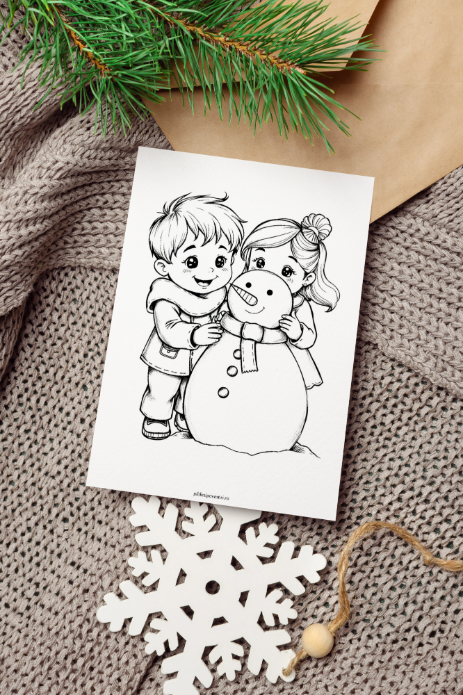 Fișe de colorat de iarnă - PDF - Fișa 8