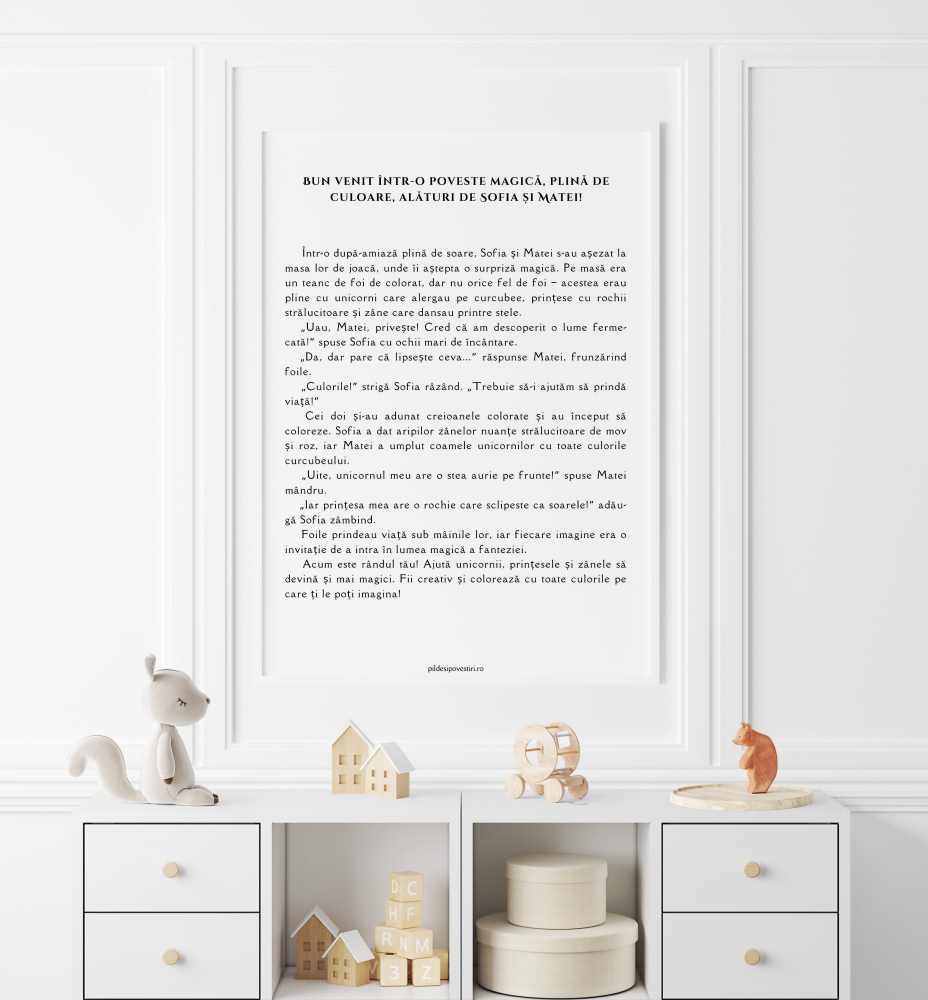 Fișe de colorat cu unicorni, printese, zane și sirene - PDF - Fișa 3