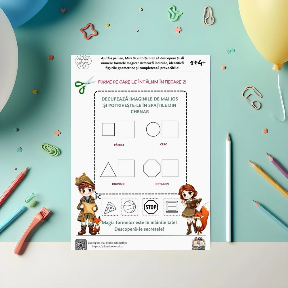 Fișe Educative cu Forme Geometrice - PDF - Fișa 2