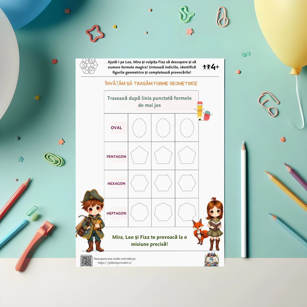 Fișe Educative cu Forme Geometrice - PDF - Fișa 8