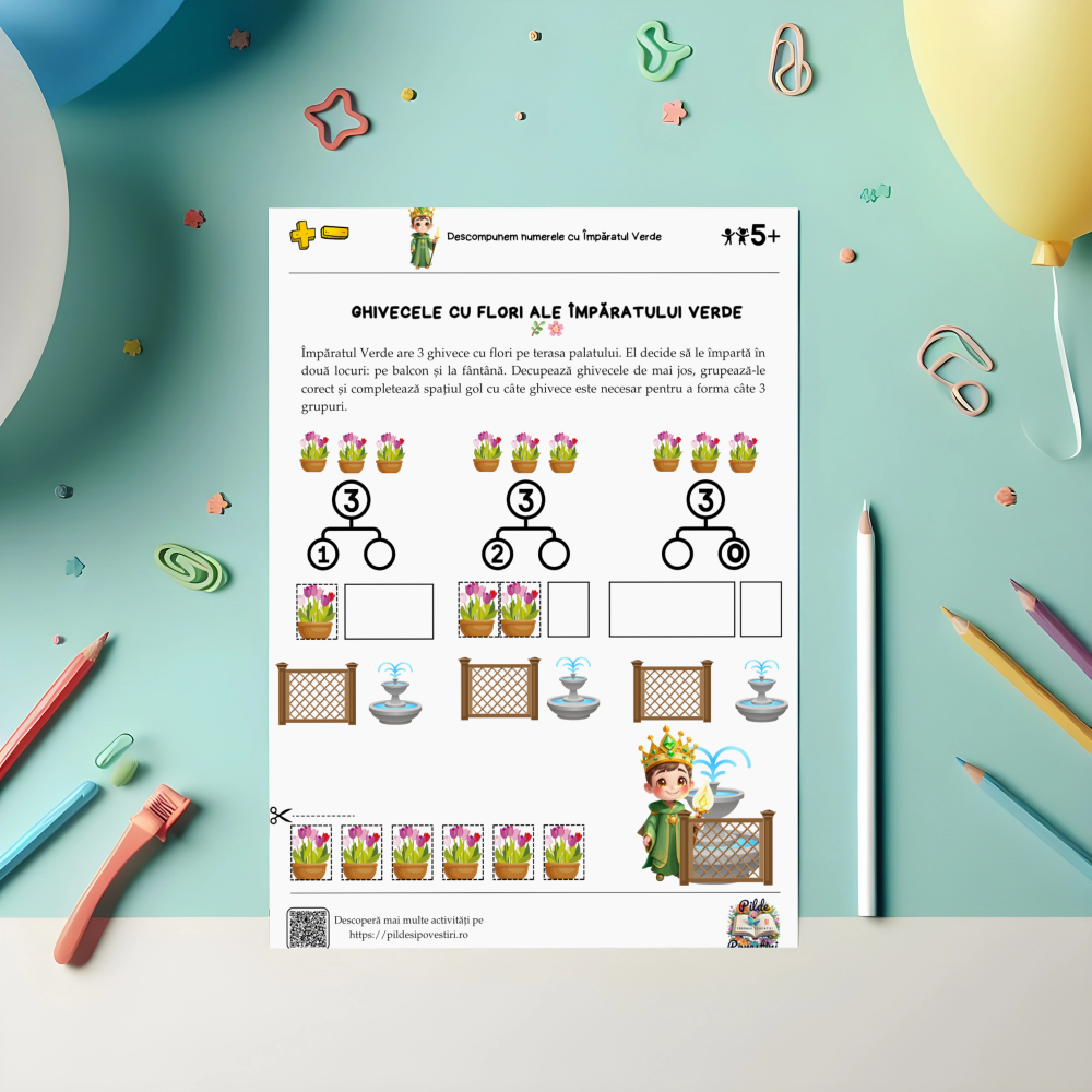 Fișă educativă - Compunem și Descompunem de la 1 la 10 - Fișa 4