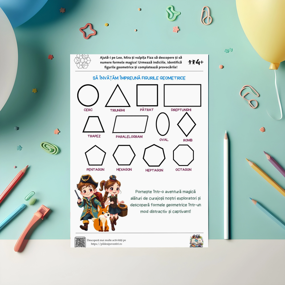 Fișe Educative cu Forme Geometrice - PDF - Fișa 9