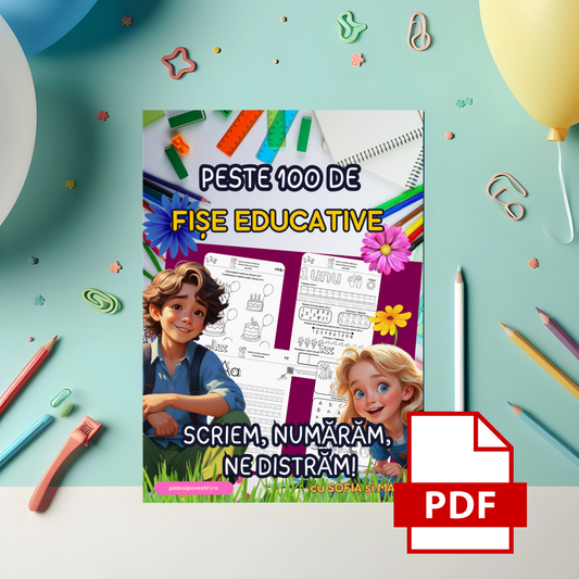 Scriem, Numărăm, Ne Distrăm! - Pachet de Fișe Educative