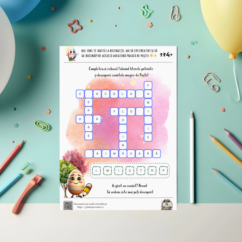 Activități de Paște cu Oul Yoki – Joc și Învățare! 🌸