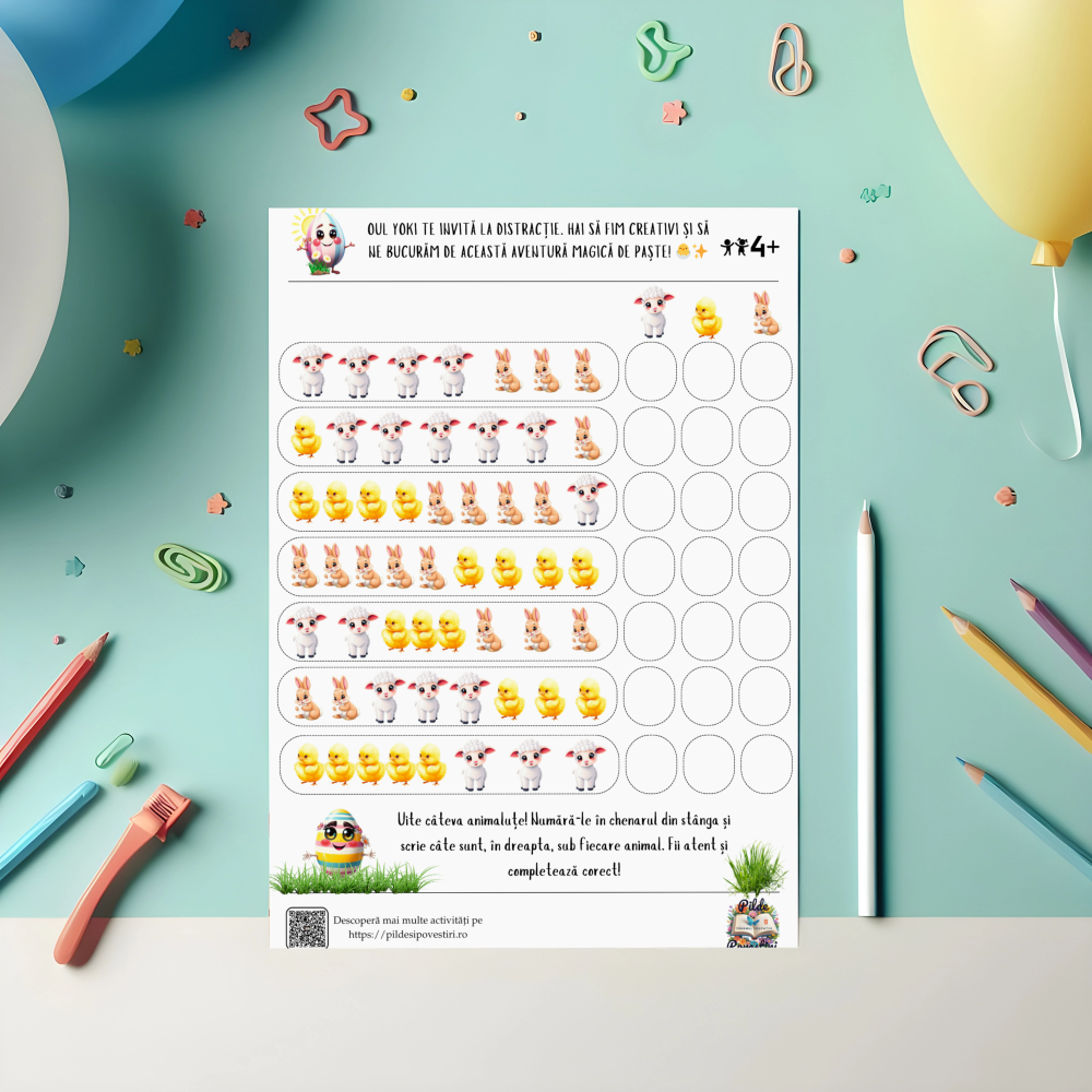 Activități de Paște cu Oul Yoki – Joc și Învățare! 🌸