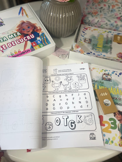 Prima Mea Cutie cu Fișe de Lucru – Litere și Numere cu Sofia și Matei