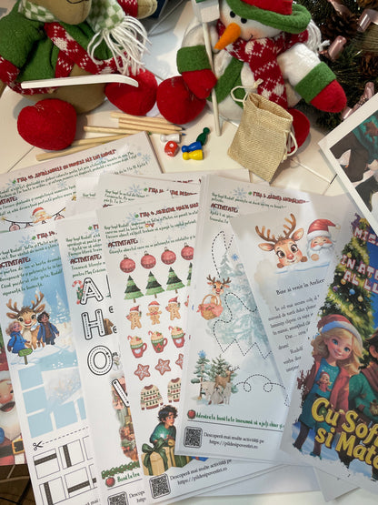 Cutia cu Fișe de Lucru - Misiunile lui Rudolf în Atelierul lui Moș Crăciun