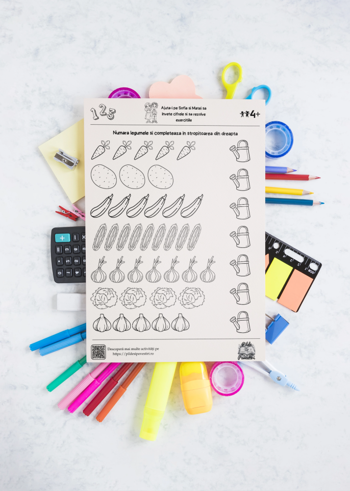 Fise educative cu invatarea numerelor - PDF - Fișa 4