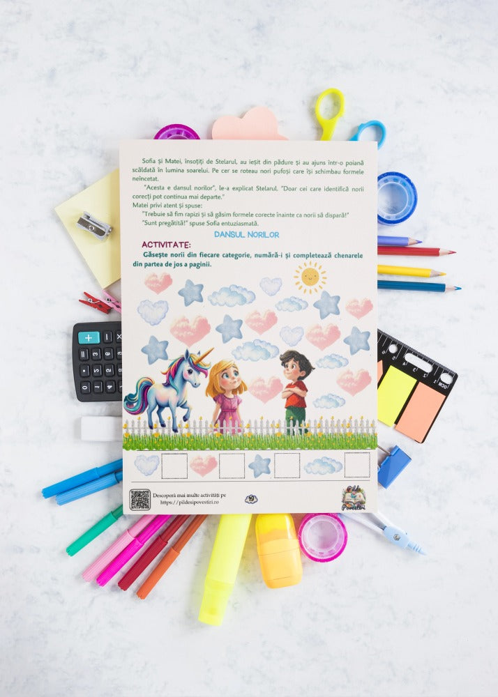 Fișe cu Activități cu Unicorni pentru Prescolari - PDF - Fișa 3
