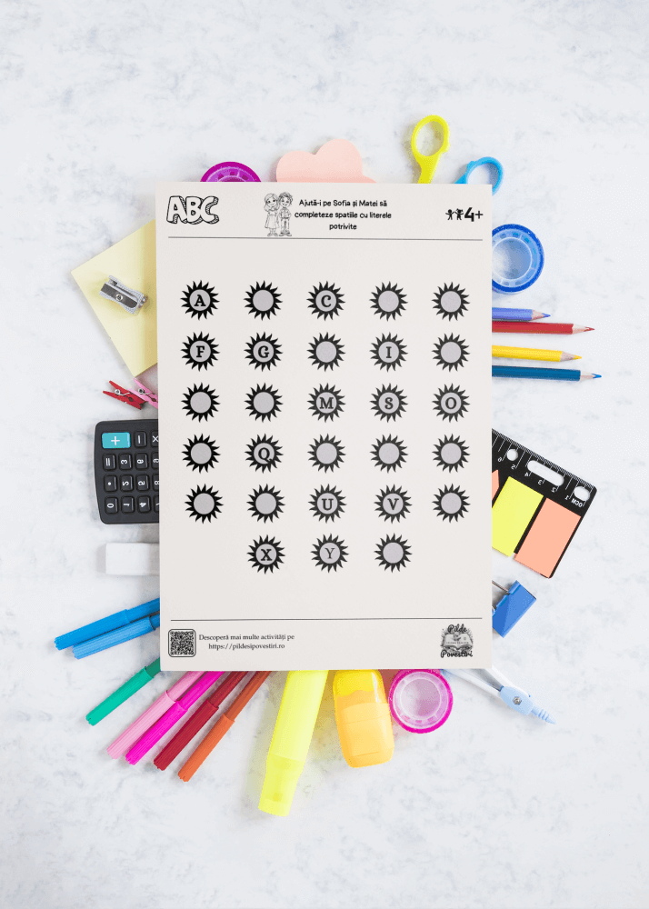 Fișe Educative Alfabet - Învățăm prin joacă - PDF - Fișa 3