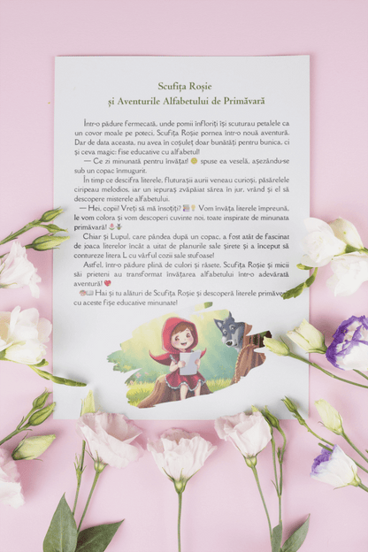 Fișe Educative Alfabet - Primavara - PDF -Scufita Rosie - Fișa 2