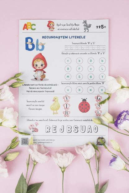 Fișe Educative Alfabet - Primavara - PDF -Scufita Rosie - Fișa 3