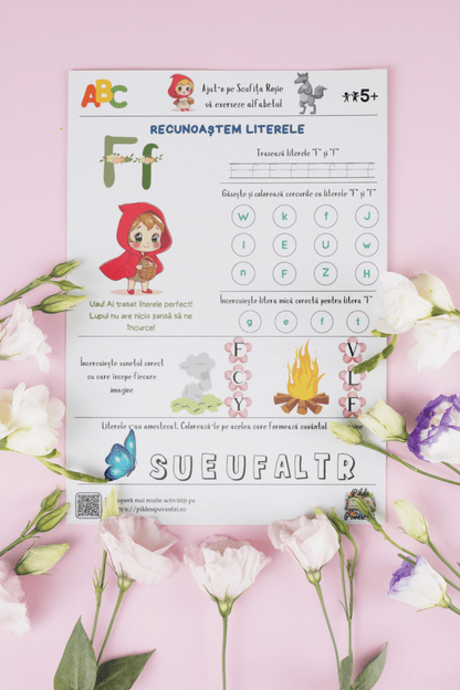 Fișe Educative Alfabet - Primavara - PDF -Scufita Rosie - Fișa 4