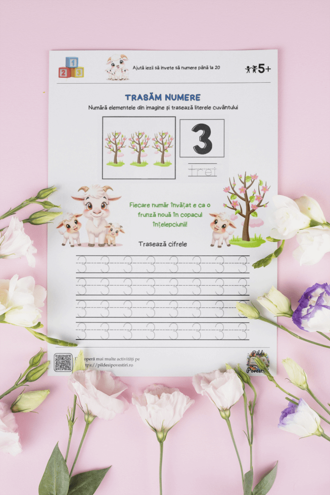 Fișe Educative Numere 1 - 20 - PDF - Capra cu trei iezi - Fișa 2