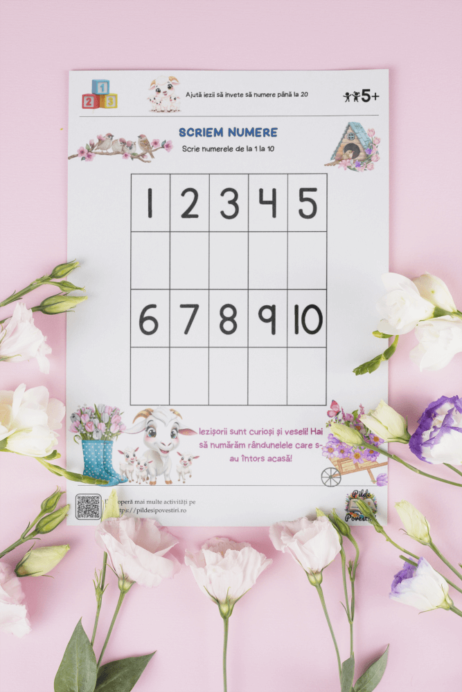 Fișe Educative Numere 1 - 20 - PDF - Capra cu trei iezi - Fișa 5