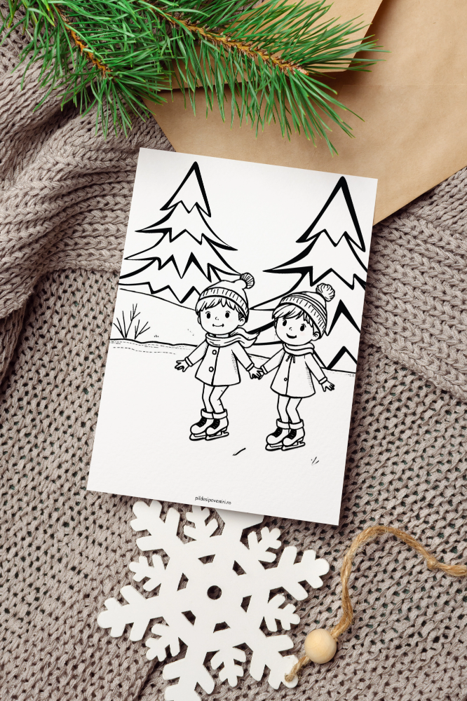 Fișe de colorat de iarnă - PDF - Fișa 9