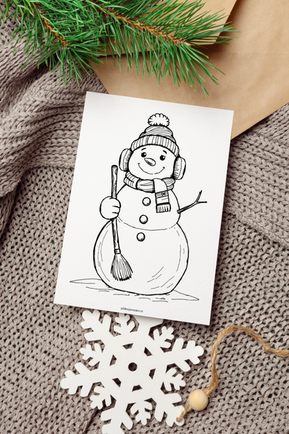 Fișe de colorat de iarnă - PDF - Fișa 3