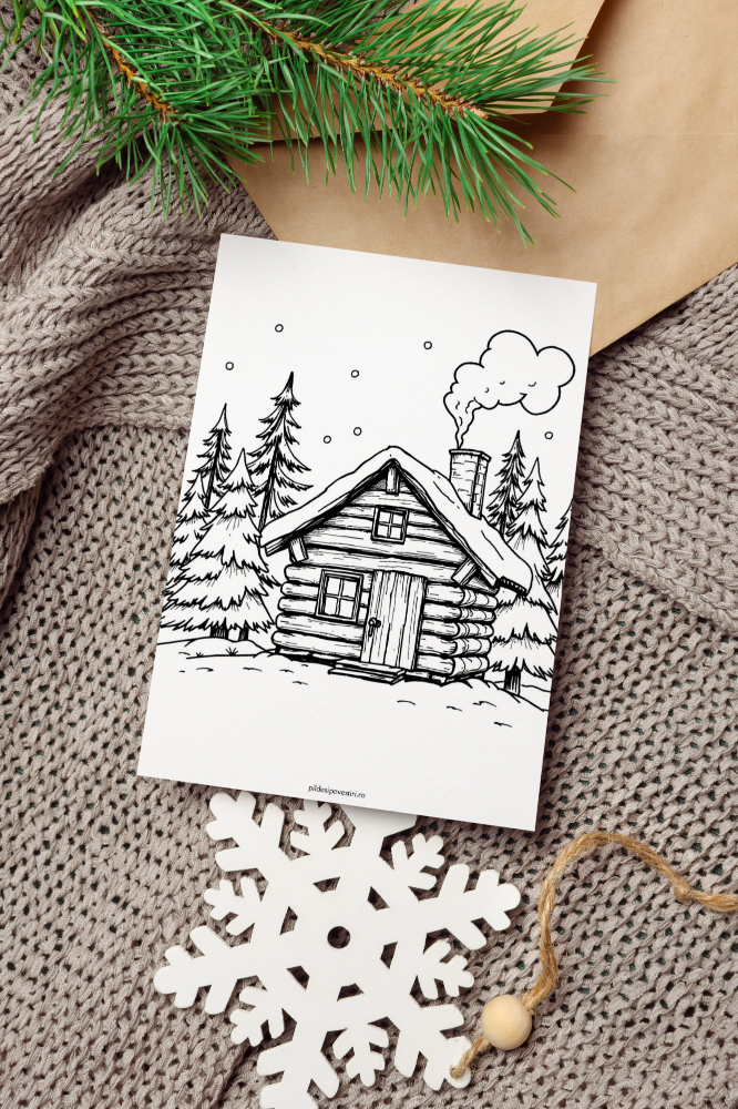 Fișe de colorat de iarnă - PDF - Fișa 4
