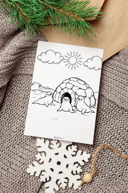 Fișe de colorat de iarnă - PDF - Fișa 6