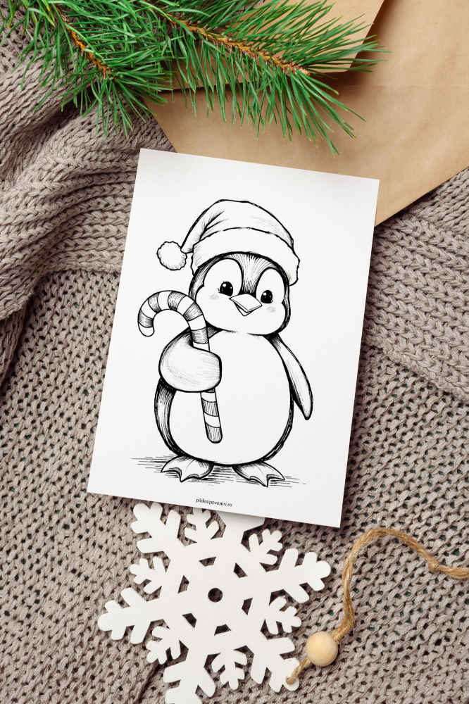 Fișe de colorat de iarnă - PDF - Fișa 7