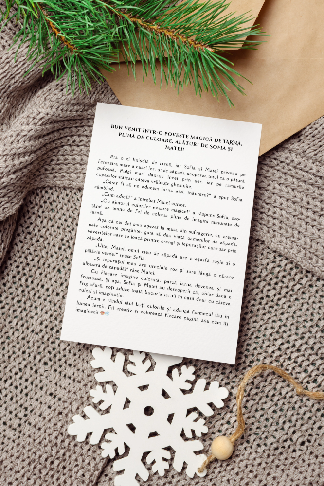 Fișe de colorat de iarnă - PDF - Fișa 10