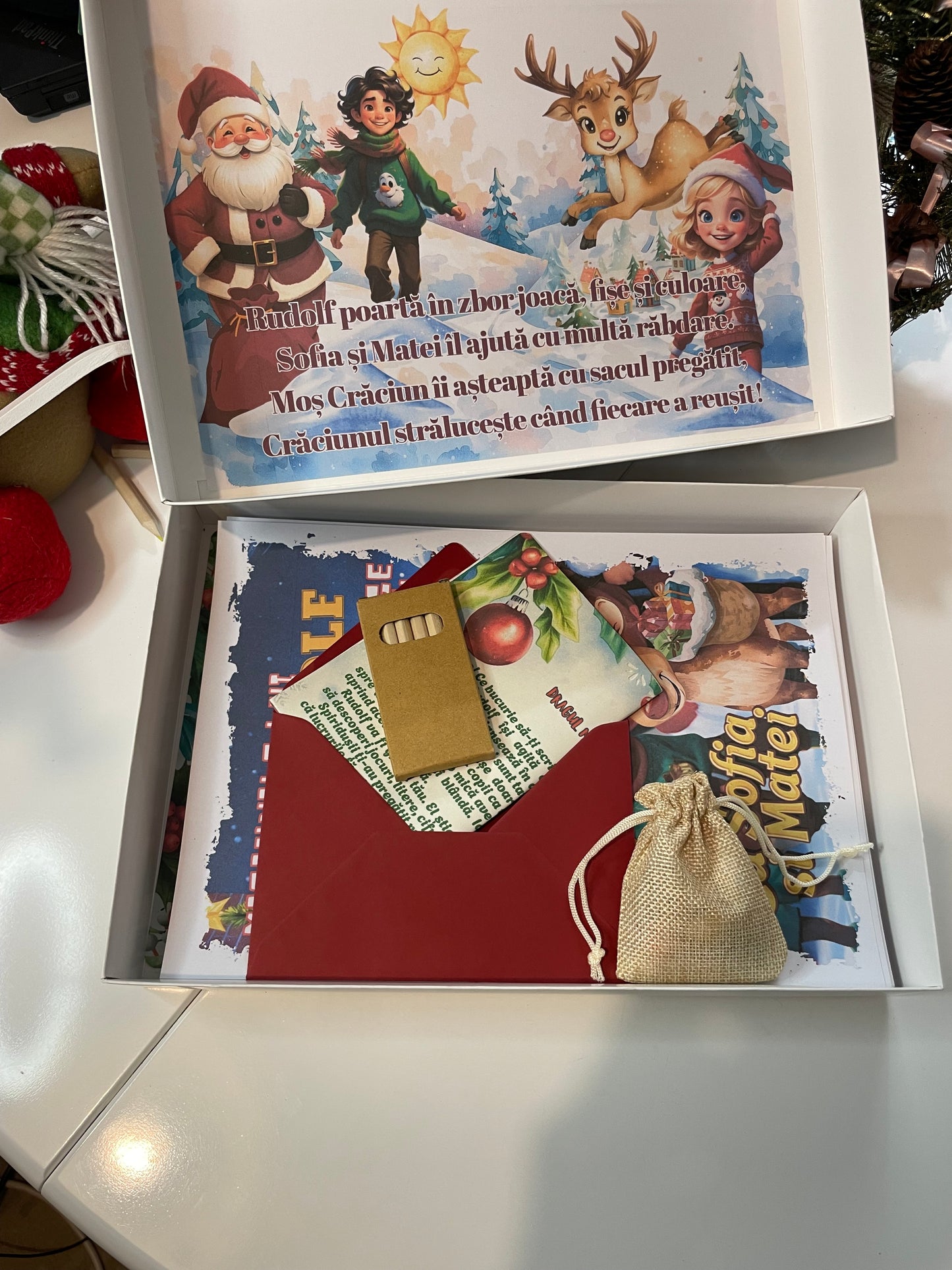 Cutia cu Fișe de Lucru - Misiunile lui Rudolf în Atelierul lui Moș Crăciun