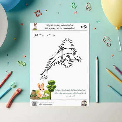 Decupăm și învățăm cu Iepurașul Puffy - Fișe Educative