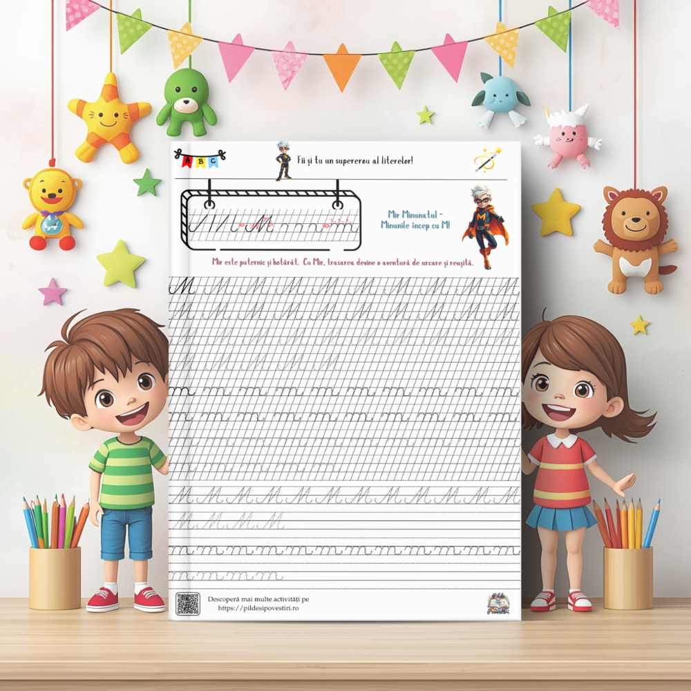 Fise de lucru litere de mana punctate clasa 1