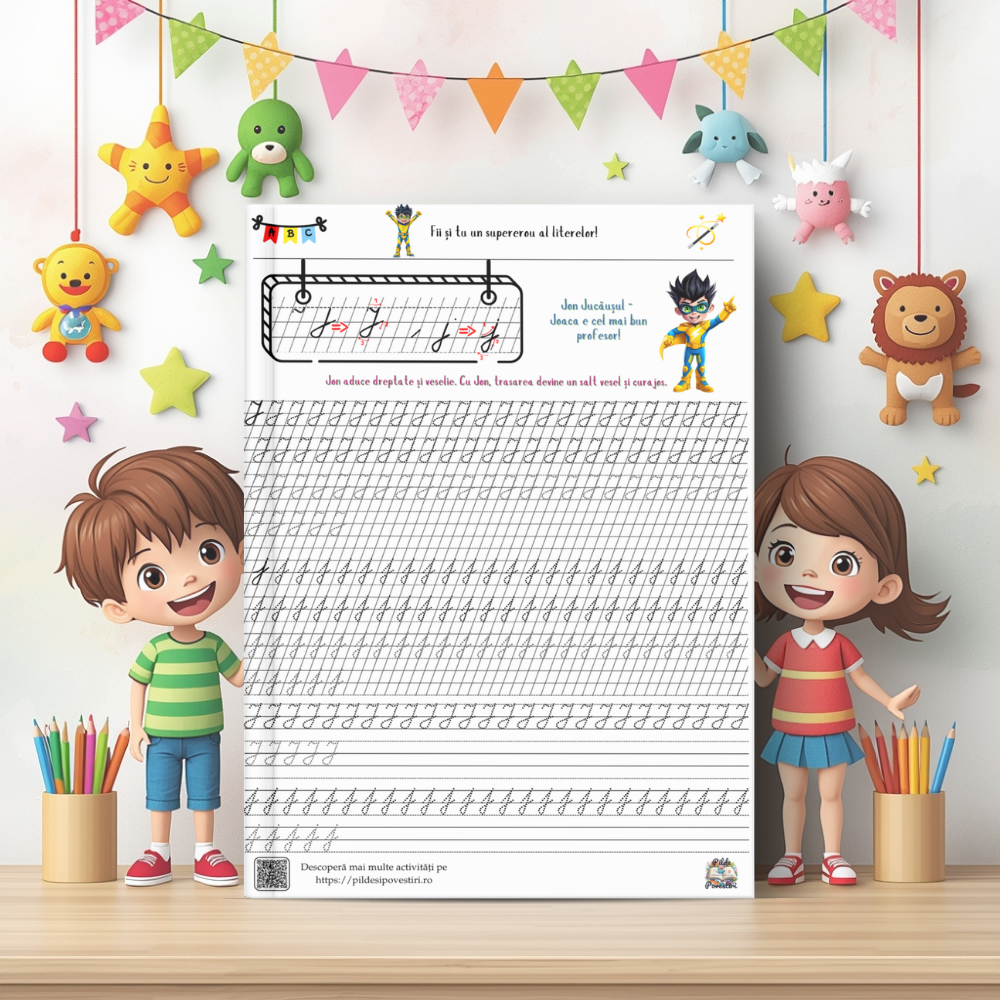 Fise de lucru litere de mana punctate clasa 1