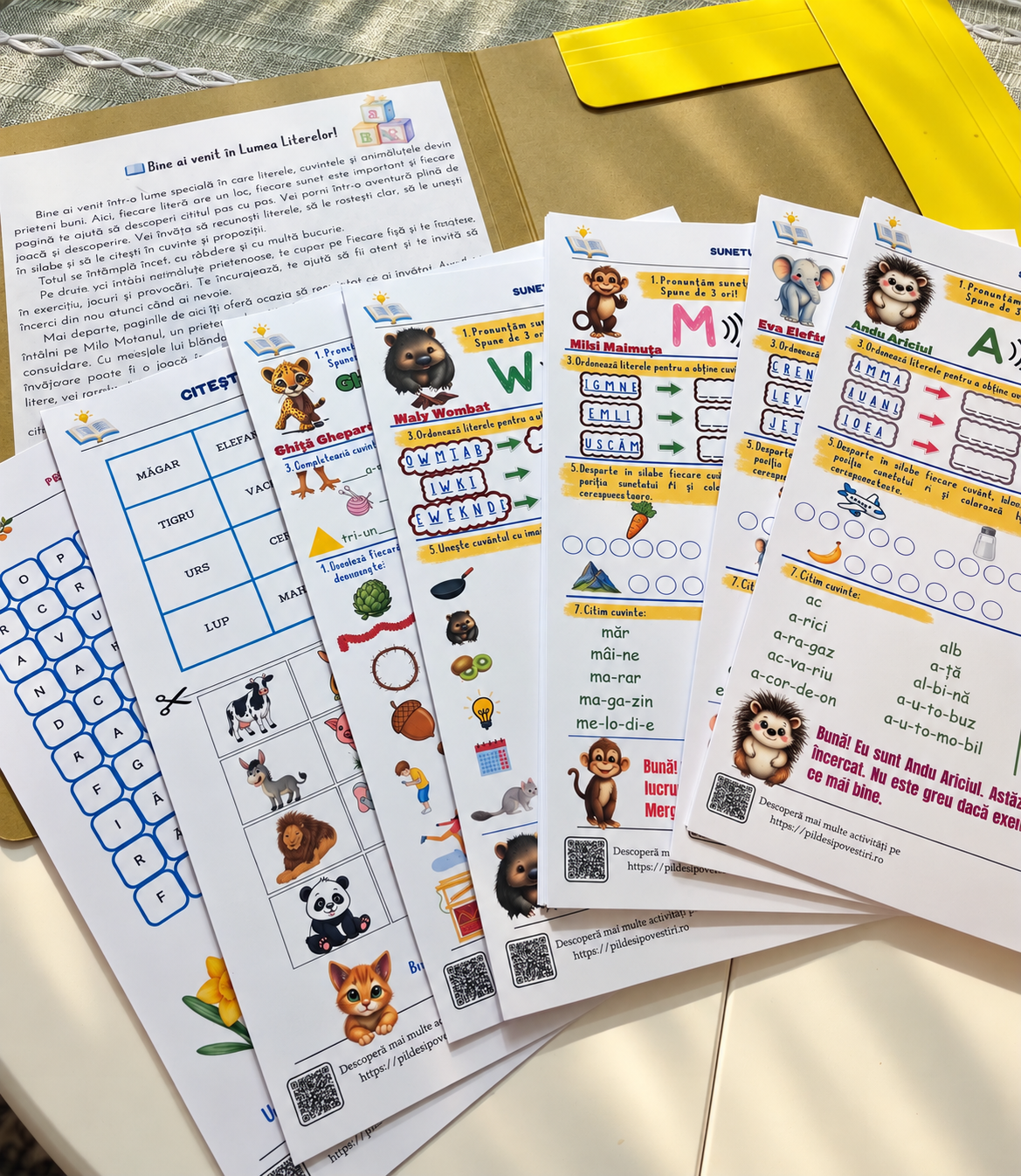 Mapa Educativă: Învățăm să citim – O aventură cu animăluțe și litere