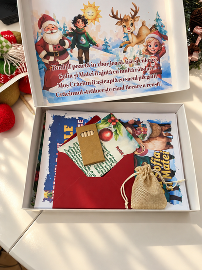 Cutia cu Fișe de Lucru - Misiunile lui Rudolf în Atelierul lui Moș Crăciun