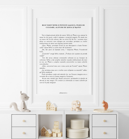 Fișe de colorat cu unicorni, printese, zane și sirene - PDF - Fișa 3