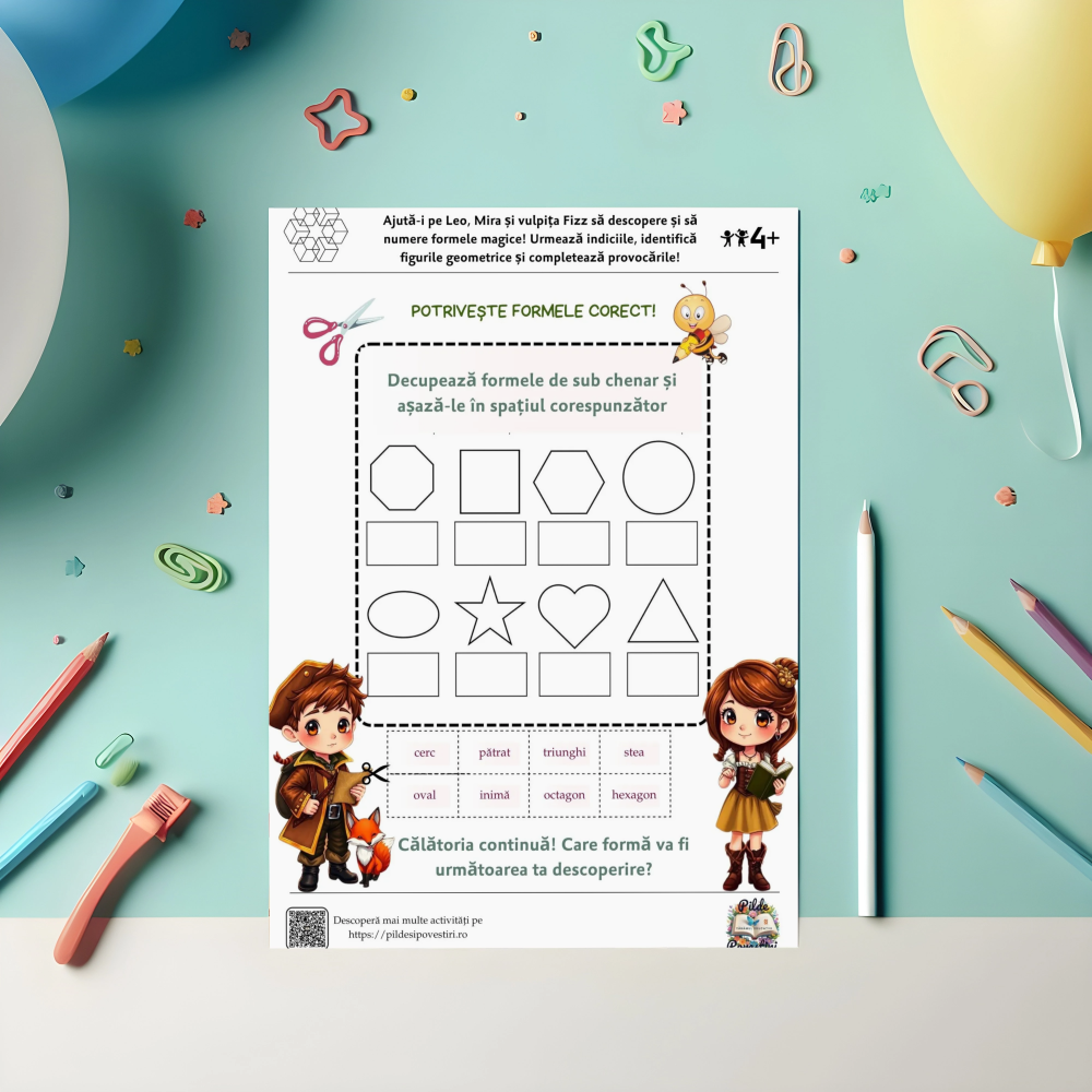 Fișe Educative cu Forme Geometrice - PDF - Fișa 5