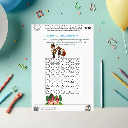 Fișe Educative cu Forme Geometrice - PDF - Fișa 6