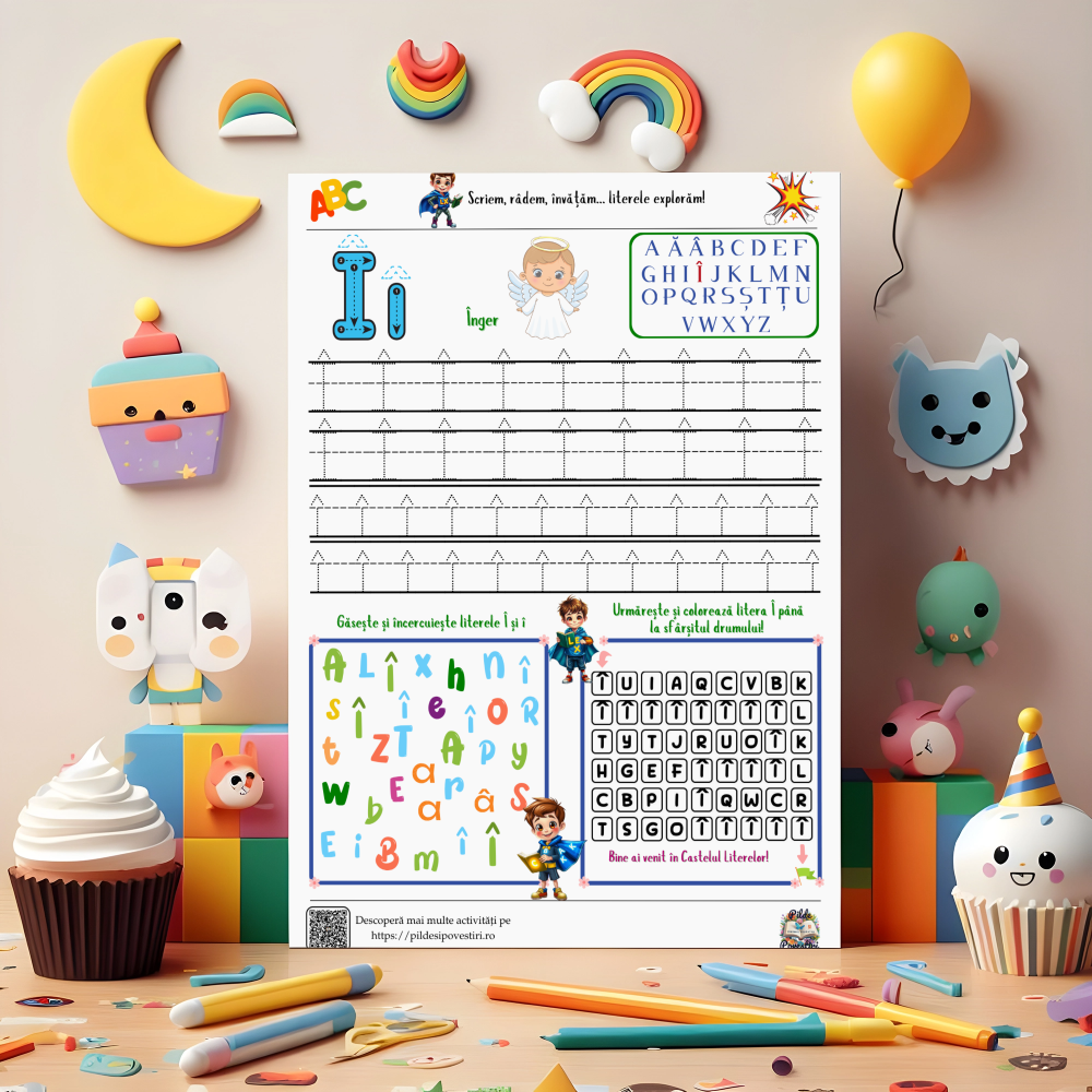 Cutia cu Fișe și Supereroi – Litere, Cifre și Forme!