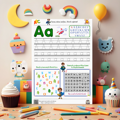 Cutia cu Fișe și Supereroi – Litere, Cifre și Forme!