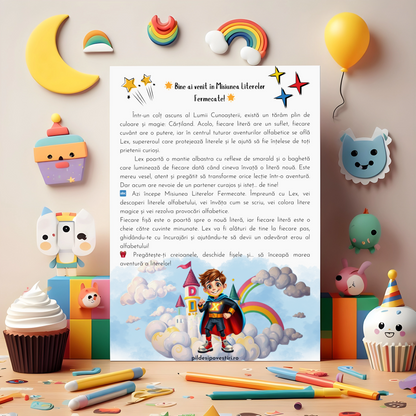 Cutia cu Fișe și Supereroi – Litere, Cifre și Forme!