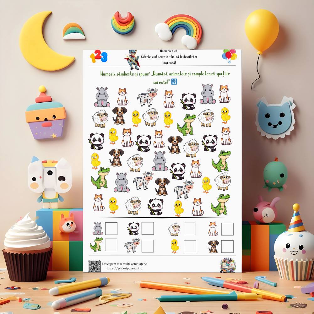 Cutia cu Fișe și Supereroi – Litere, Cifre și Forme!