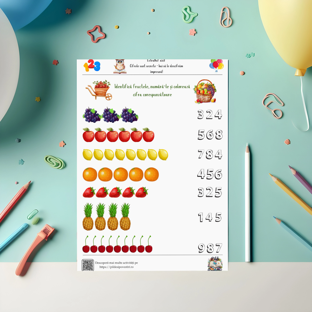 Hai să învățăm numerele de la 1 la 10 cu ExtraBuf