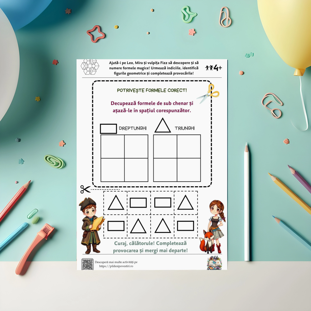 Fișe Educative cu Forme Geometrice - PDF - Fișa 7