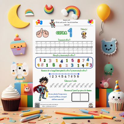 Cutia cu Fișe și Supereroi – Litere, Cifre și Forme!