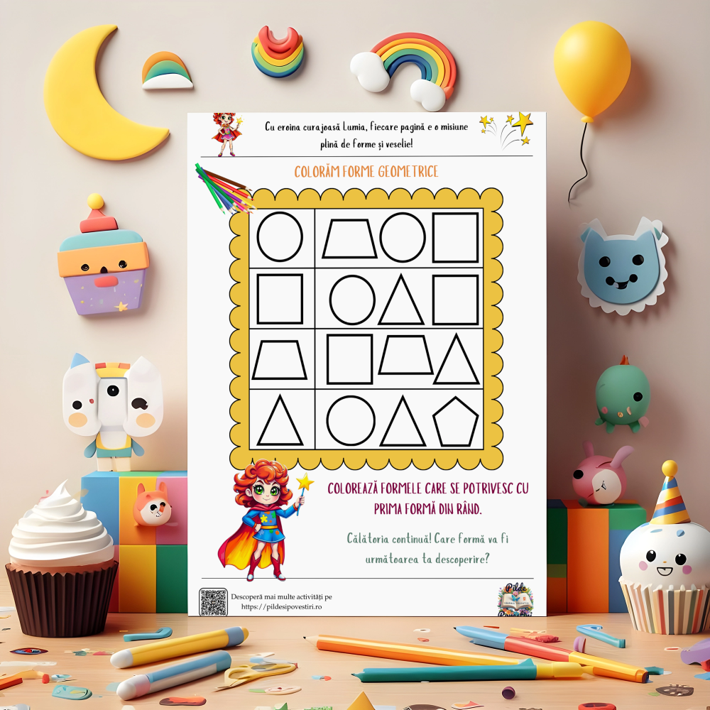 Cutia cu Fișe și Supereroi – Litere, Cifre și Forme!