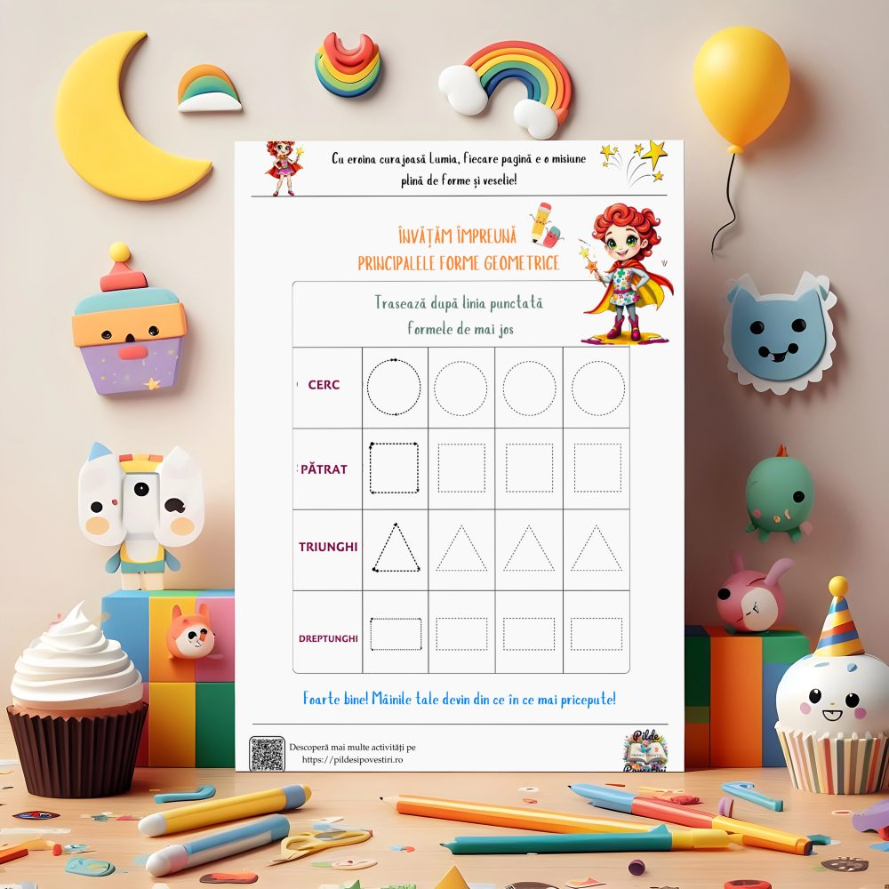 Cutia cu Fișe și Supereroi – Litere, Cifre și Forme!