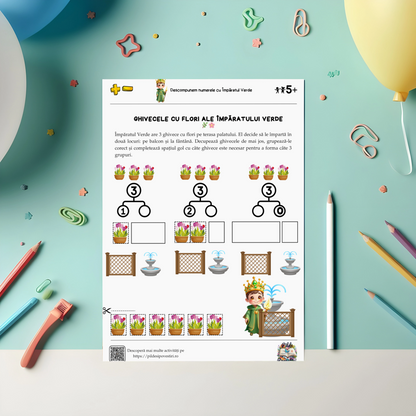 Fișă educativă - Compunem și Descompunem de la 1 la 10 - Fișa 4