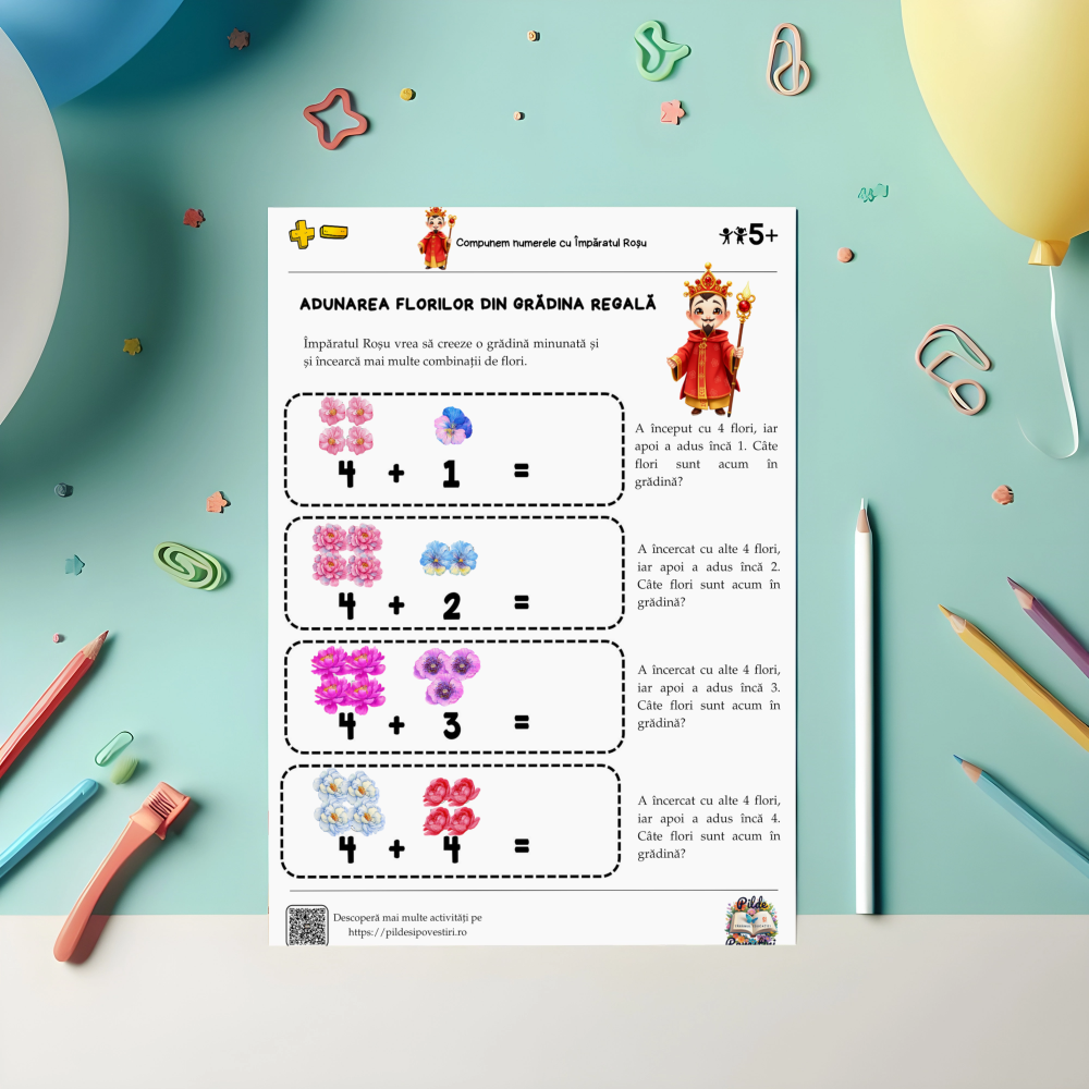 Fișă educativă - Compunem și Descompunem de la 1 la 10 - Fișa 5