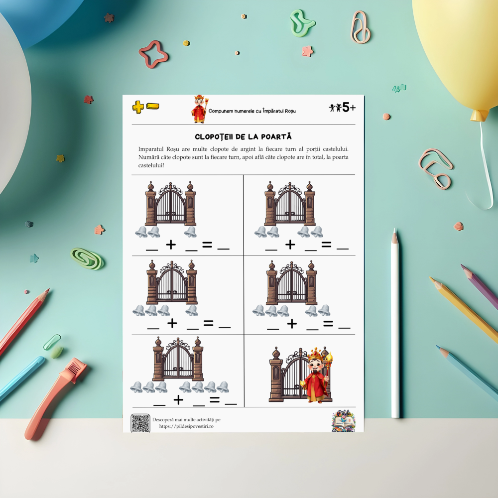 Fișă educativă - Compunem și Descompunem de la 1 la 10 - Fișa 6