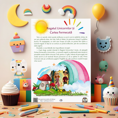 Mapa educativă: Regatul Unicornilor, În căutarea Cărții Fermecate