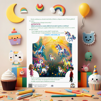 Mapa educativă: Regatul Unicornilor, În căutarea Cărții Fermecate